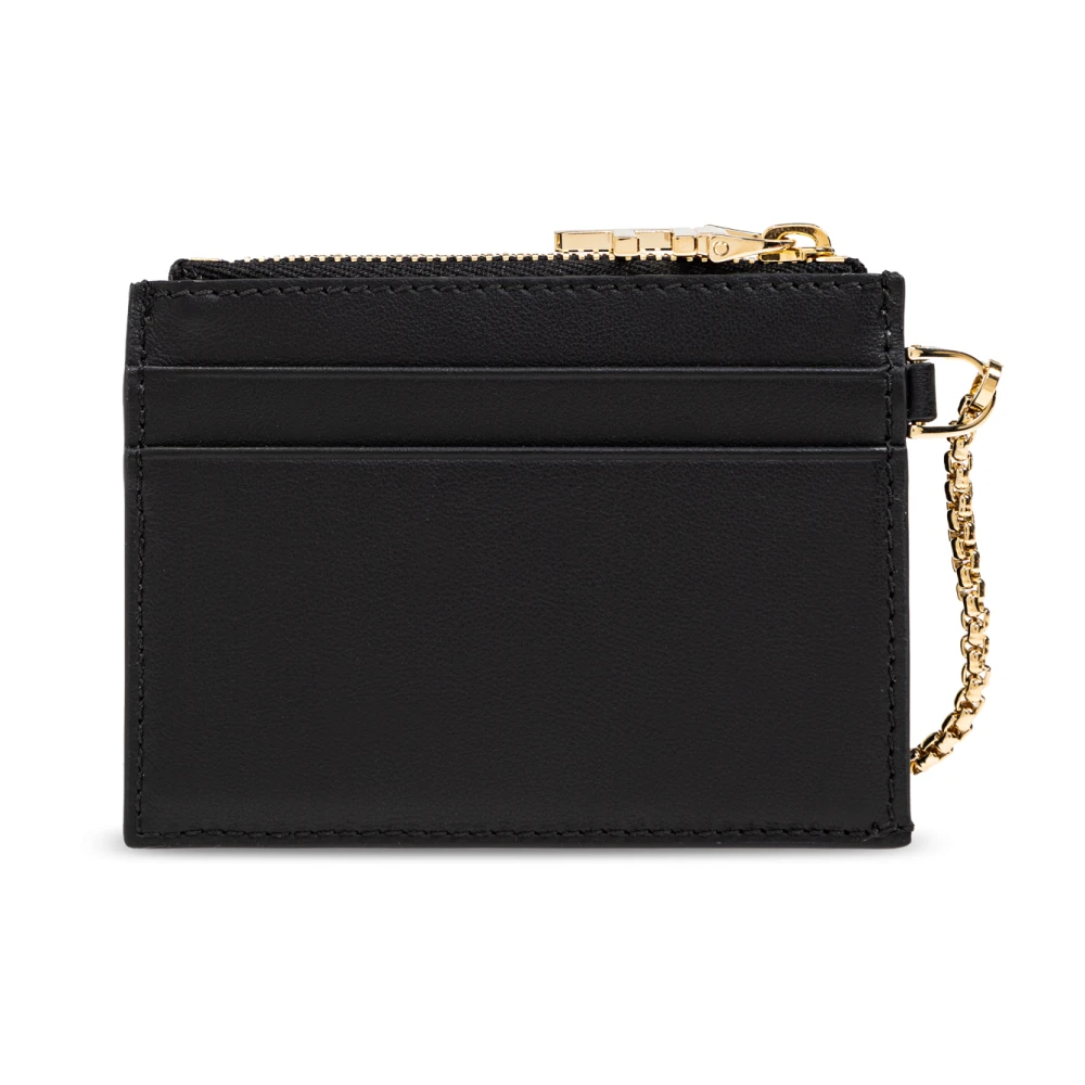 Salvatore Ferragamo Leren kaarthouder met sleutelhanger Black Dames