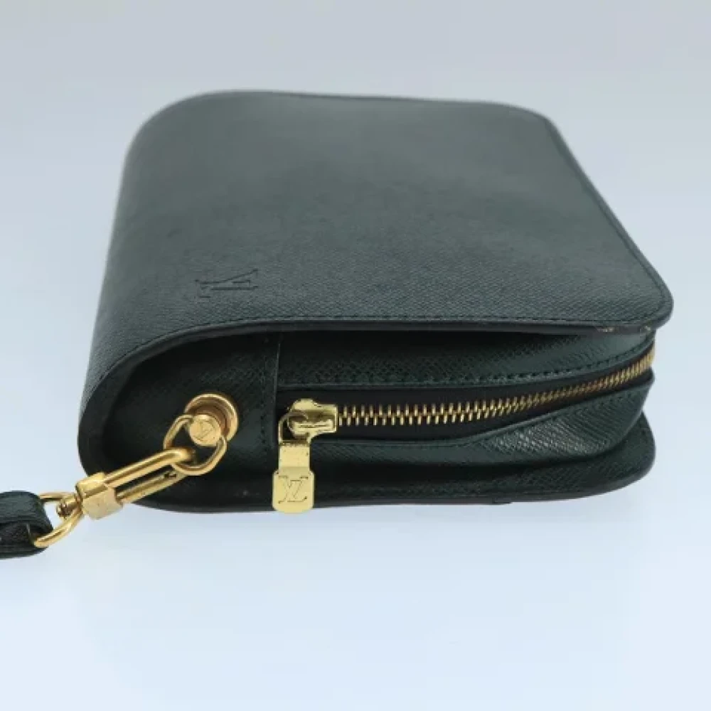 Louis Vuitton Vintage Pre-owned Leather clutches Green Dames
