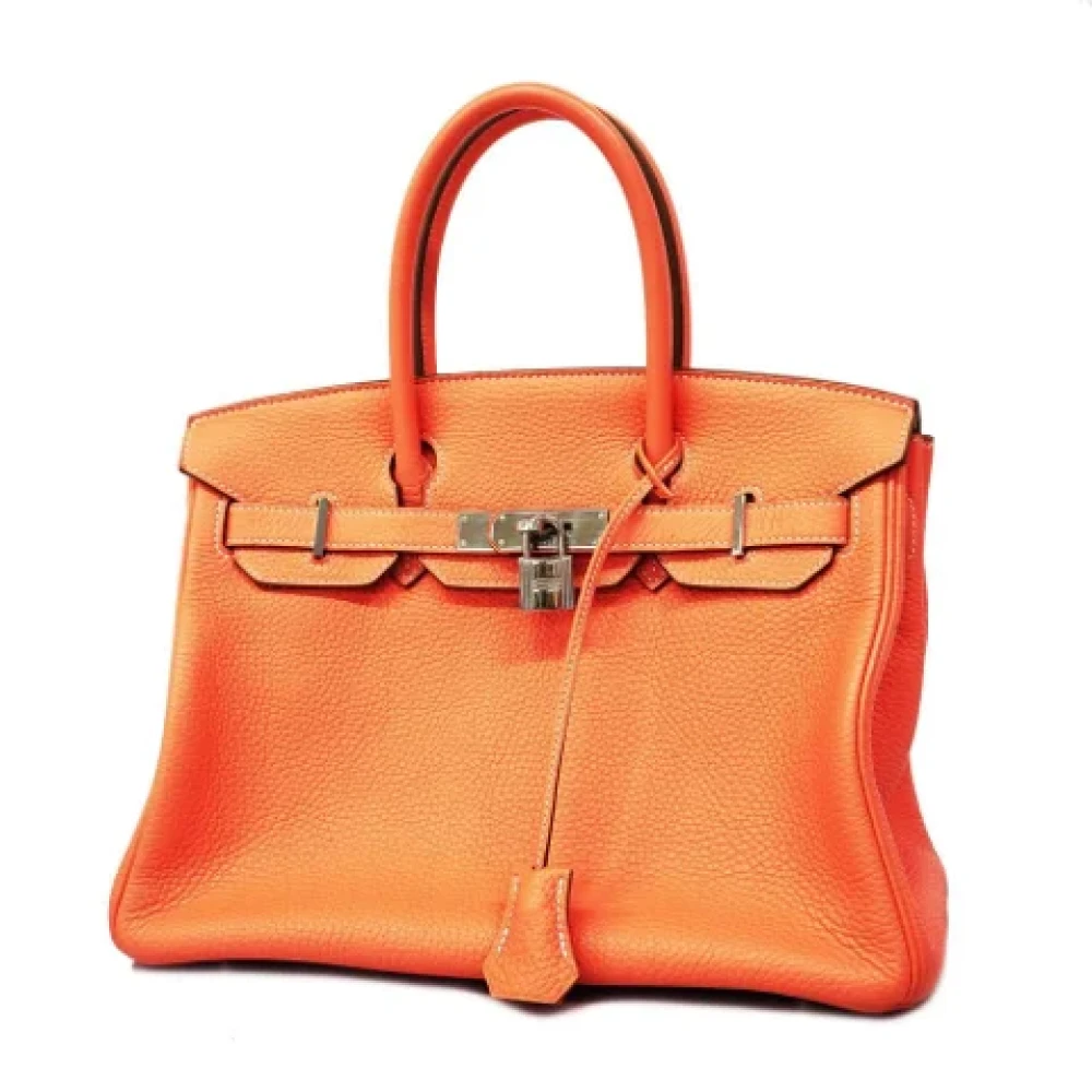 Hermès Vintage Pre-owned Leather hermes-bags Orange Dames