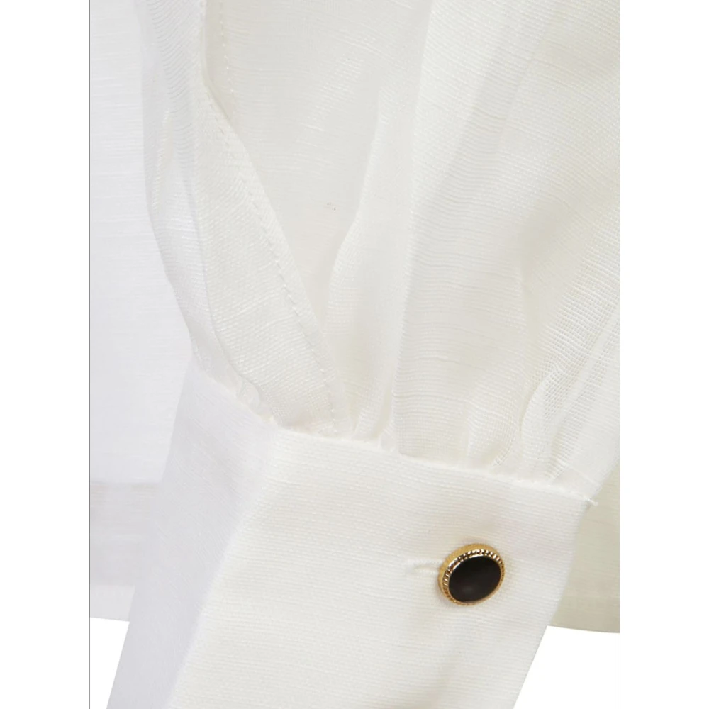 Zimmermann Witte Shirt Waterval Illustratie White Dames