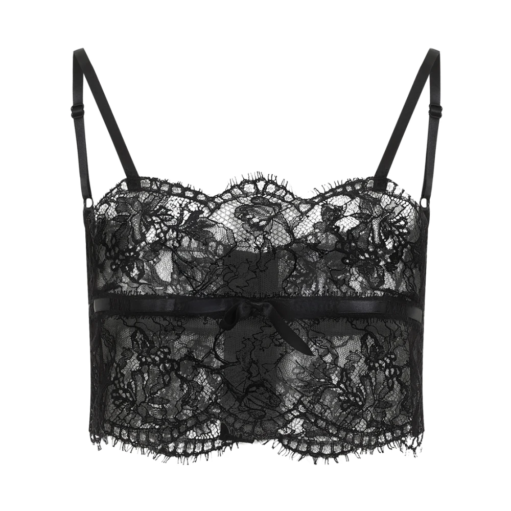 Dolce & Gabbana Donna Nero Top, L, New,
