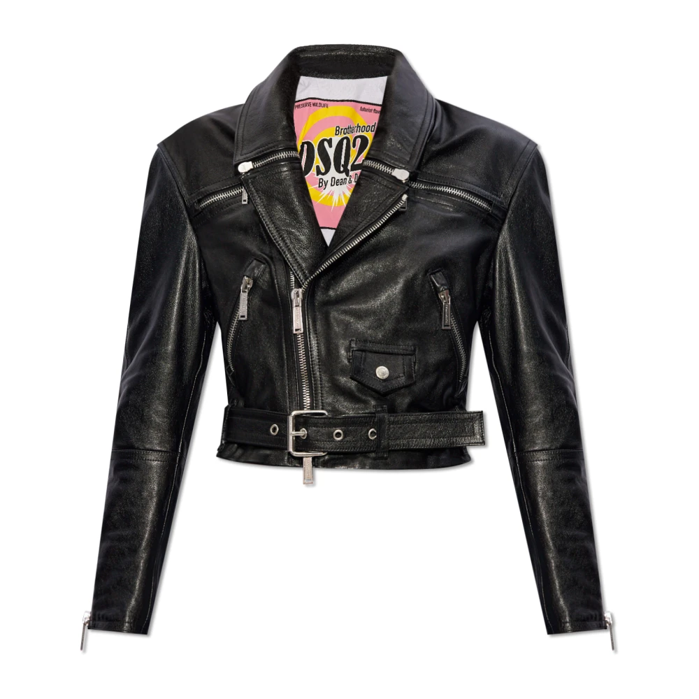 Jackets > Leather Jackets - - Dsquared2 - Modalova
