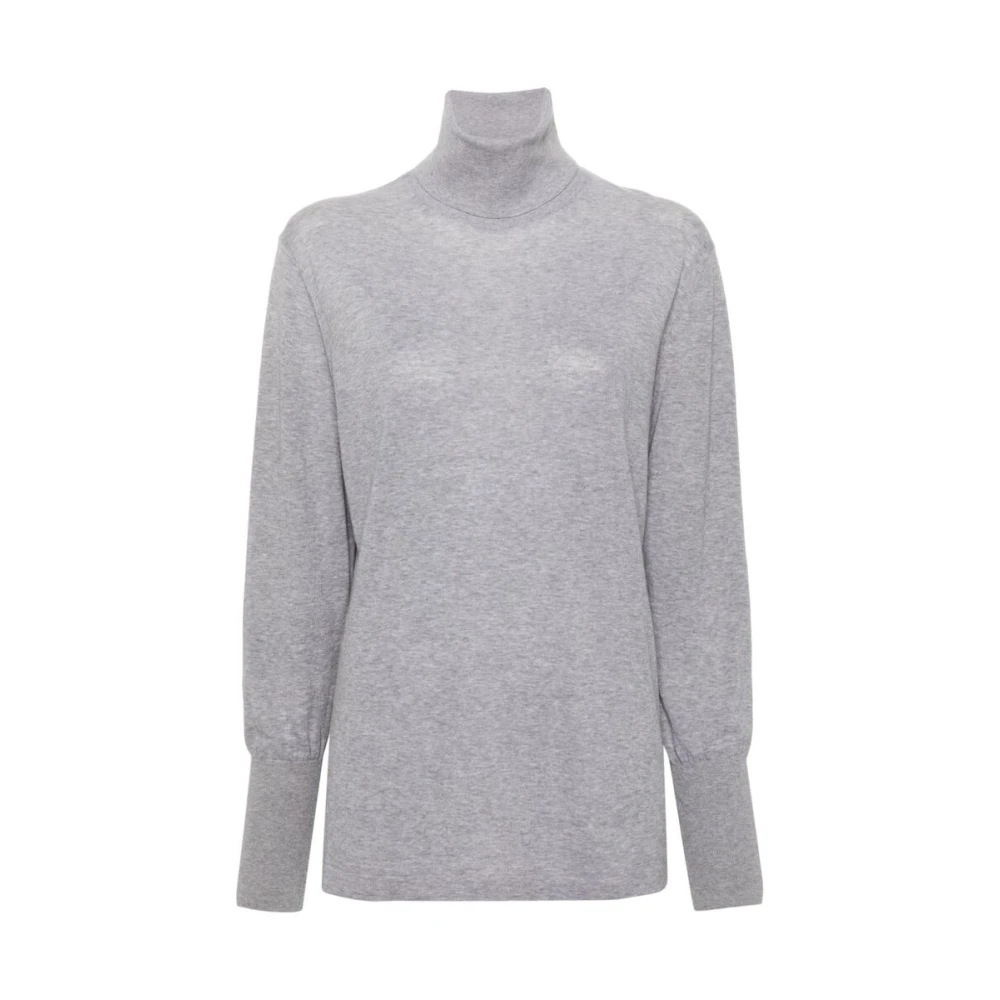 Studio Nicholson Lichtgrijze Gebreide Coltrui Sweater Gray Dames