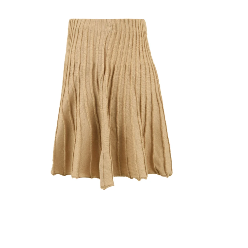Akep Stijlvolle Zand Rokken Beige Dames