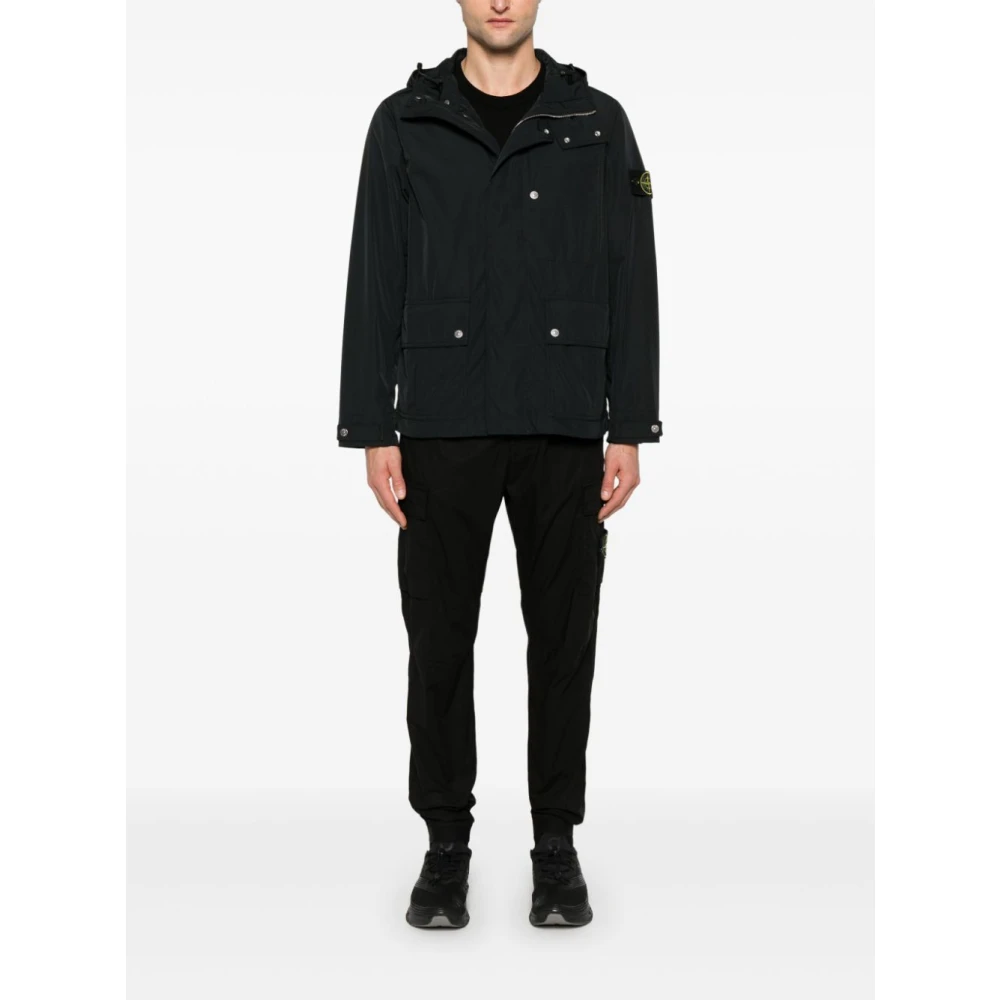 Stone Island Zwarte Sweater Verhoog Stijl Luxe Veelzijdig Black Heren