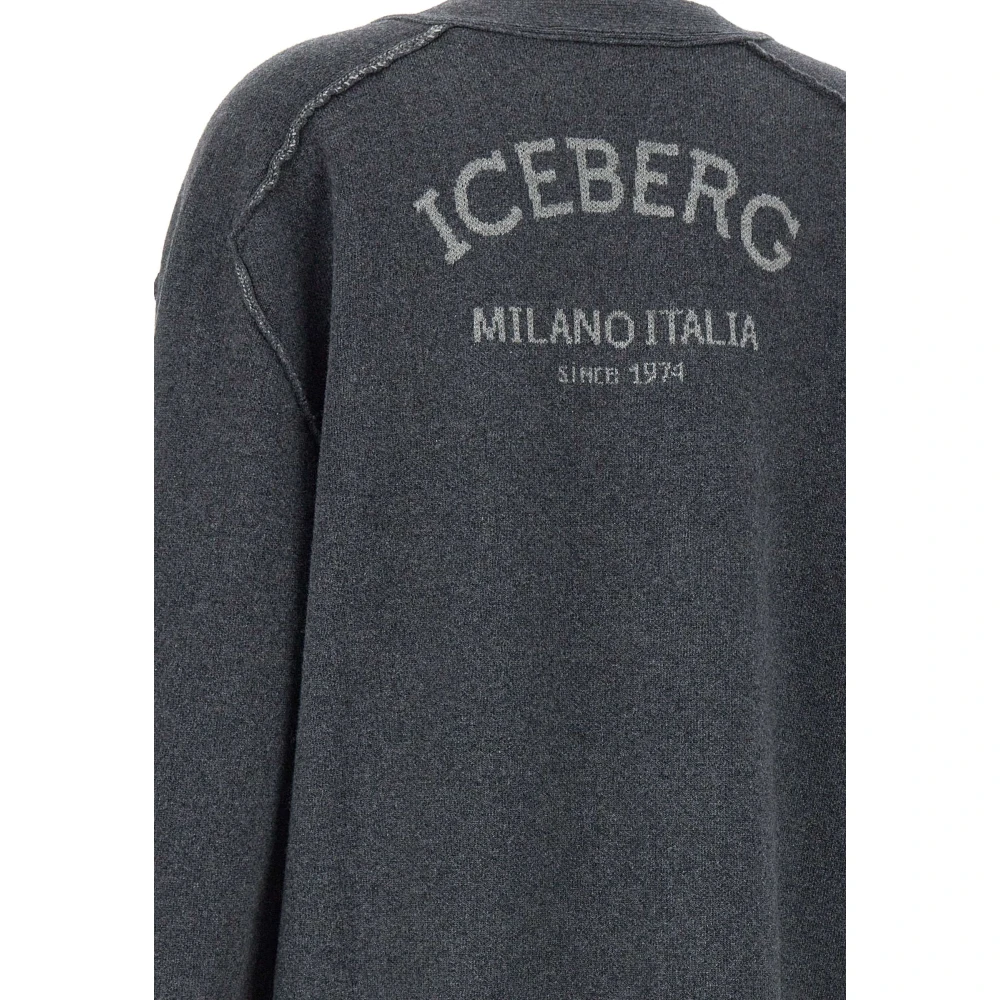 Iceberg Antracietgrijze Wollen Blend Vest Gray Dames