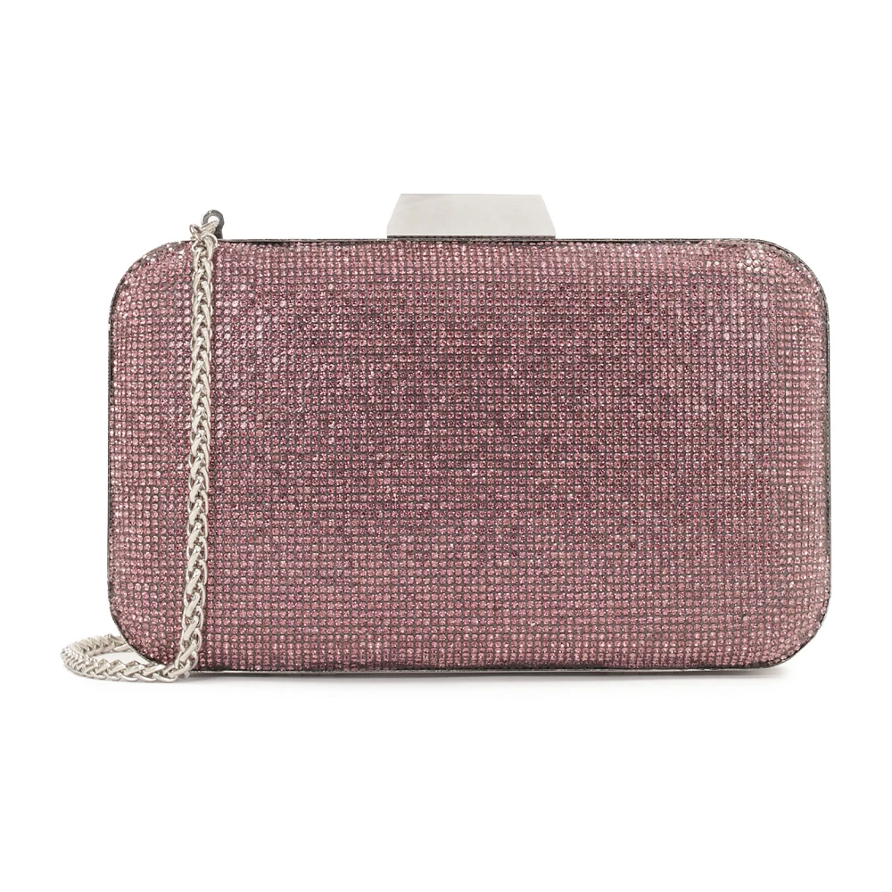 Kazar Avondtas doos met roze kristallen Pink Dames