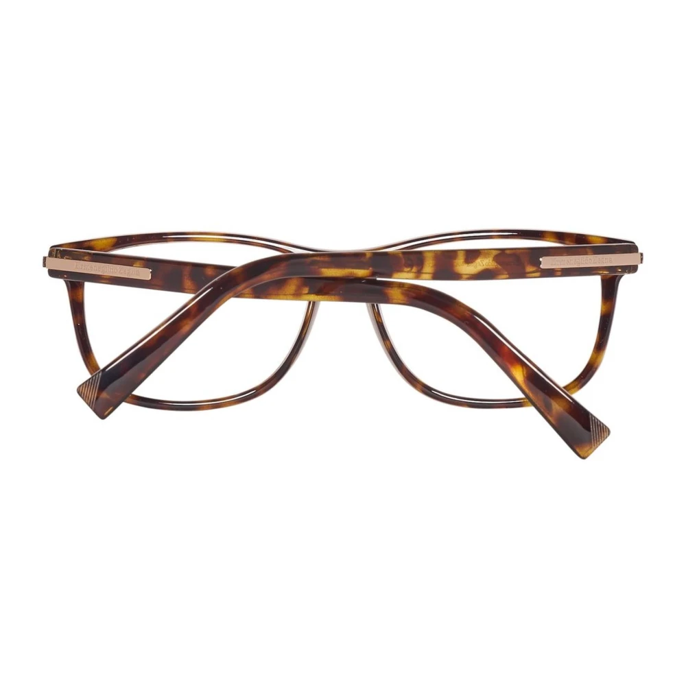 Ermenegildo Zegna Bruine Rechthoekige Optische Monturen Brown Heren