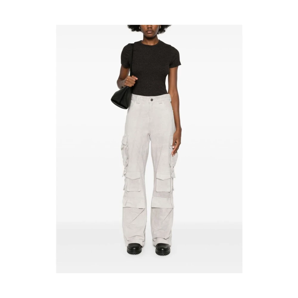 Salvatore Santoro Grijze Suède Cargo Broek Gray Dames