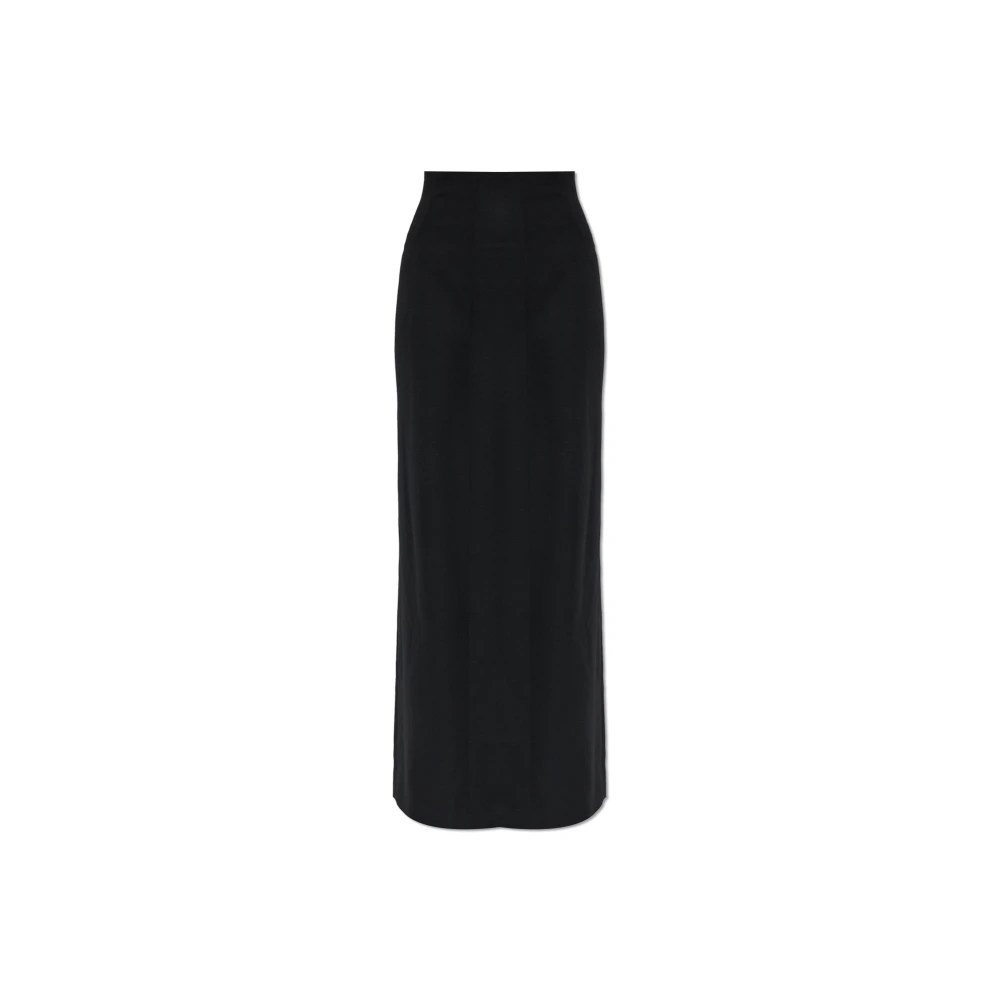 MAISON MARGIELA | Maxi gonna dritta stile pantalone in lana vergine nera | Women | 42 - Immagine 5