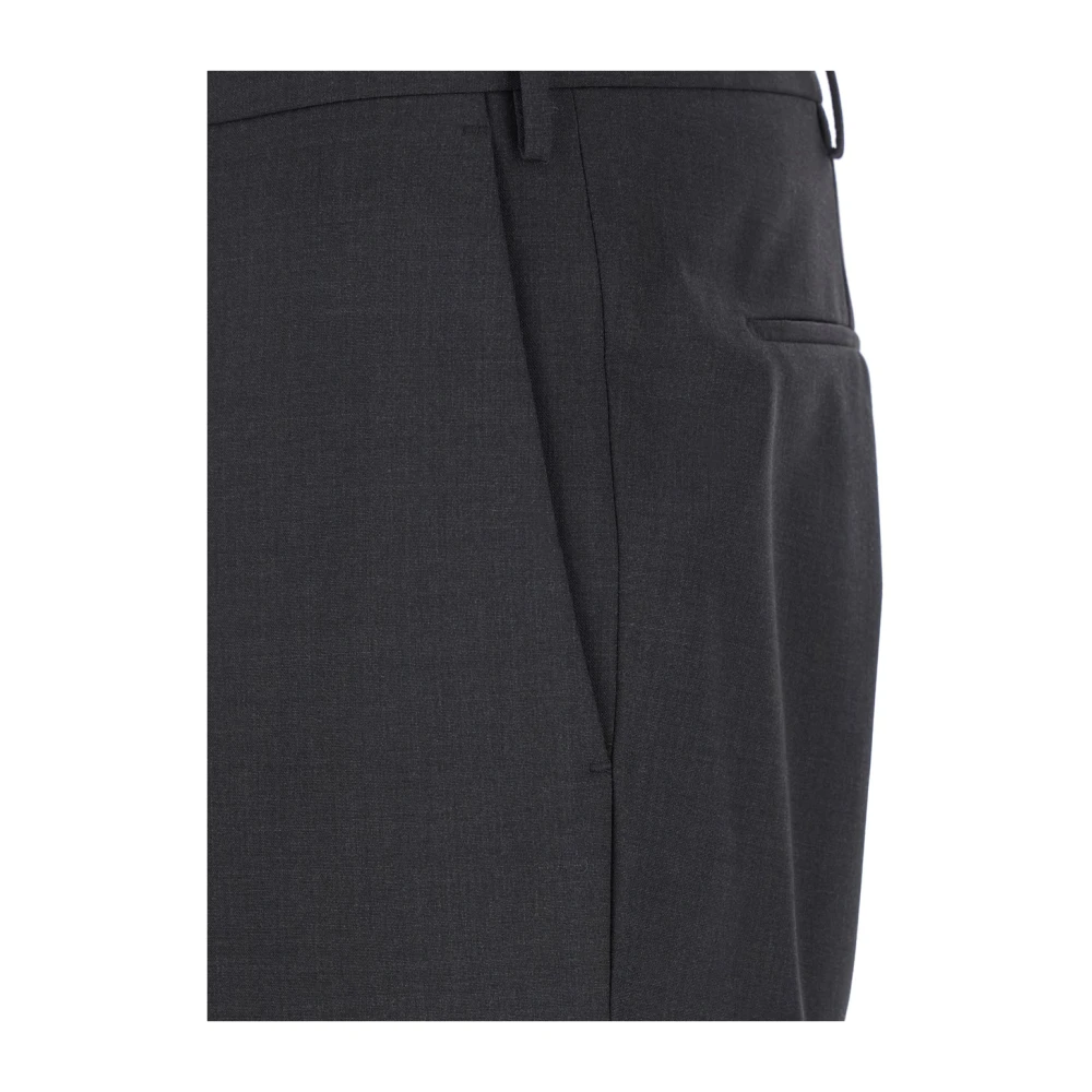 PT Torino Slim Fit Grijze Flanellen Broek Gray Heren