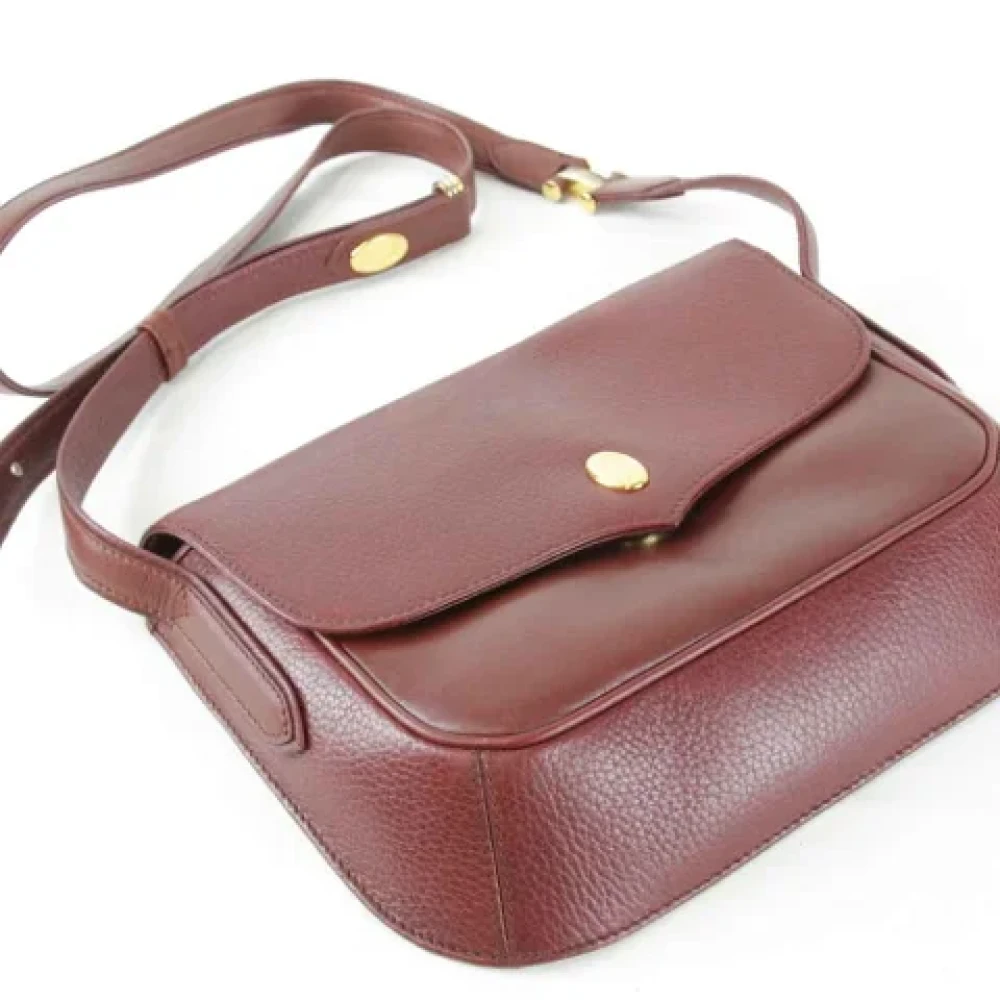Cartier Vintage Pre-owned Leather shoulder-bags Red Dames