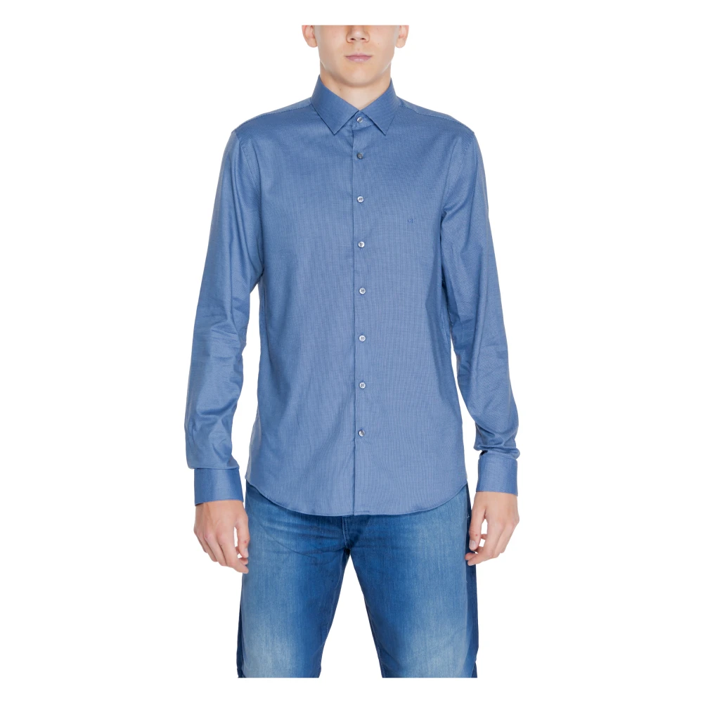 Calvin Klein Blauw klassiek overhemd voor heren Blue Heren