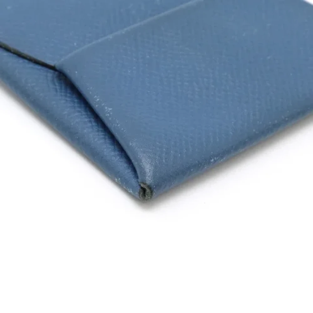 Hermès Vintage Pre-owned Leather wallets Blue Dames
