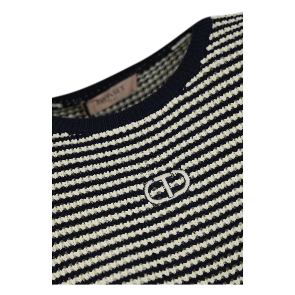 Twinset Gestreepte trui Blue Dames
