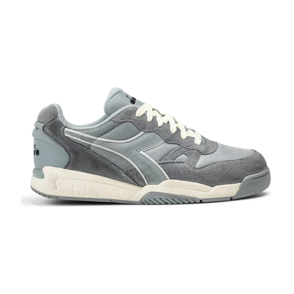 Diadora Men's Gray Grey Canvas High Top Trainers - Sneakers - 5 Uk - Shoes