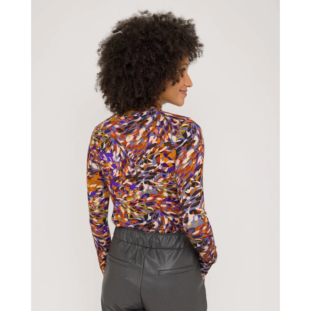 Anna Van Toor Korte Mouw Top 26a04-03732 Multicolor Dames