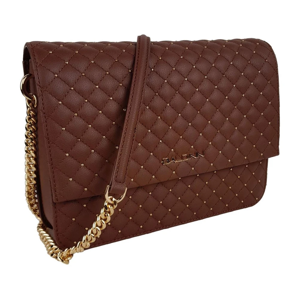 Baldinini Studded Leren Crossbodytas Brown Dames