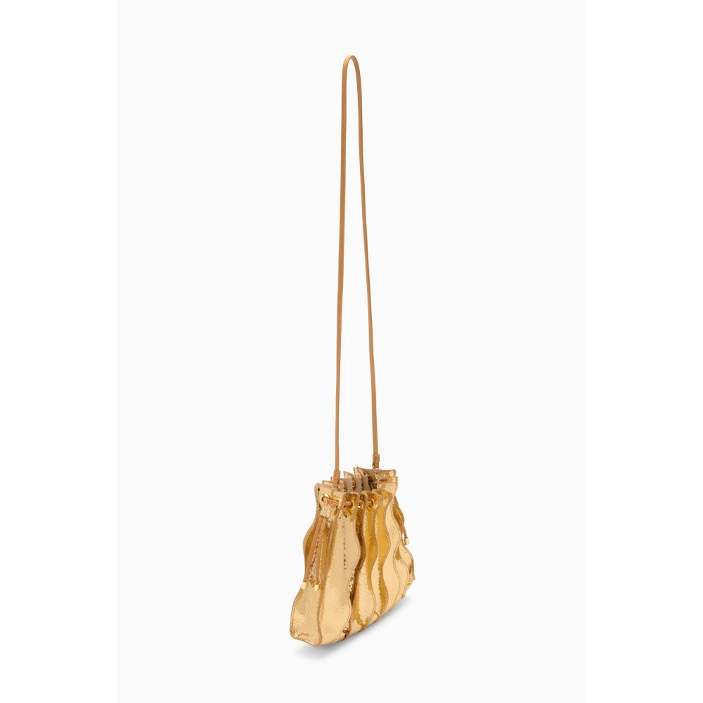 Ulla Johnson Geplooide Wave Crossbody Tas Yellow Dames