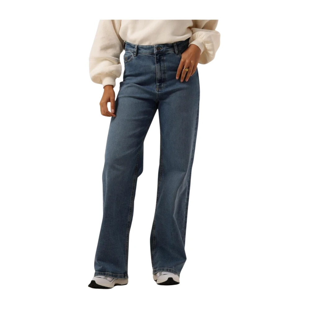 By-Bar Straight Leg Jeans Blauw Blue Dames