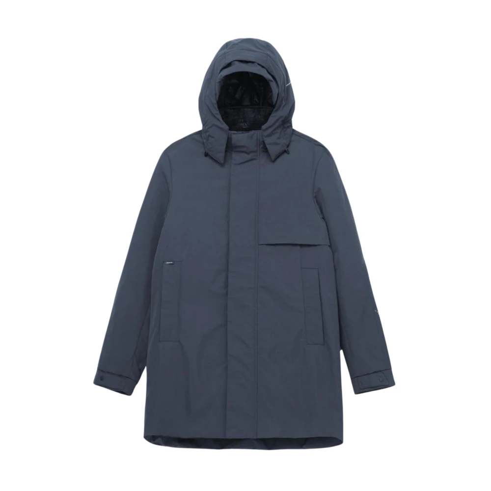 Krakatau Parka Jas Donkergrijs Qm484 Blue Heren