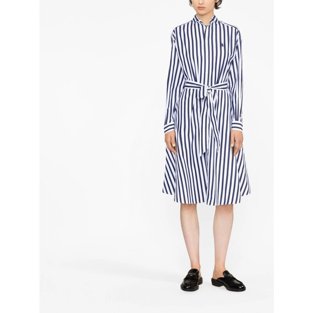 Ralph Lauren Gestreept overhemdjurk met lange mouwen Multicolor Dames