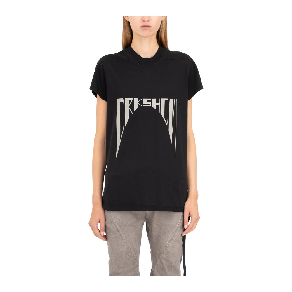 Rick Owens Zwart Pearl T-Shirt Level Black Dames