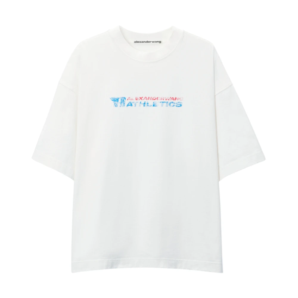 Alexander wang Witte Jersey Korte Mouw T-shirt White Dames