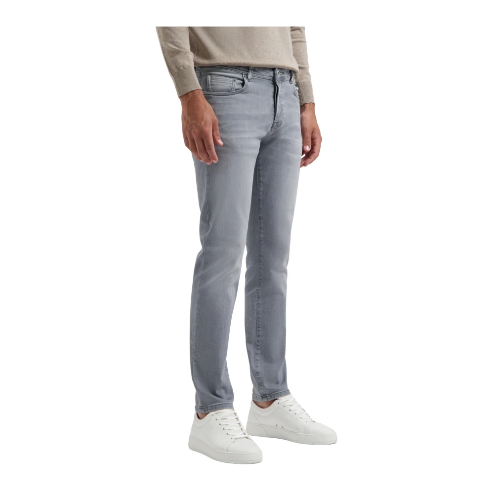 North84 Men's Gray Slim Fit Jeans, W34 L32, 5-Pocket Graphite Denim