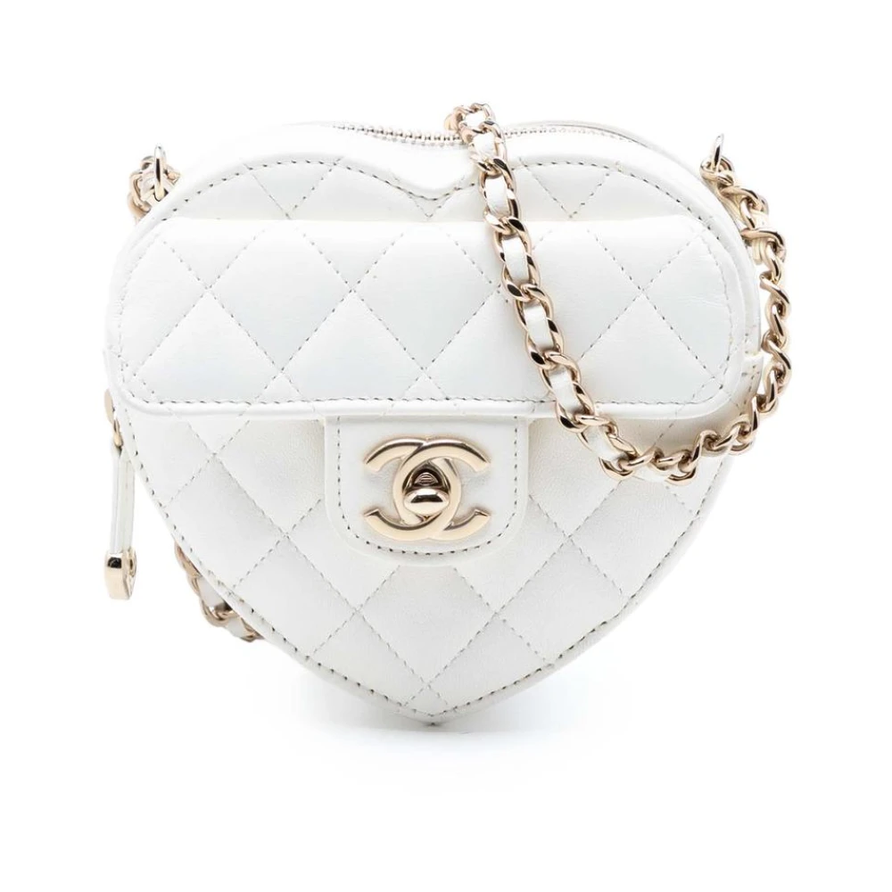 Chanel Vintage Donna Bianco Pre-Owned, Taglia Unica, Used,