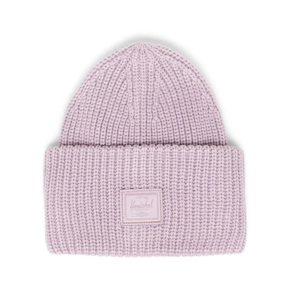 Herschel Roze Katoenen Beanie Hoed Herfst Winter 2024 Pink Dames