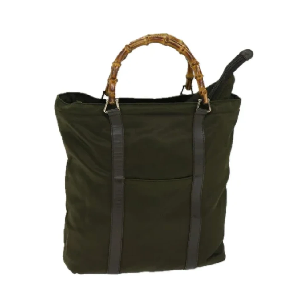 Gucci Vintage Pre-owned Nylon handbags Green Dames