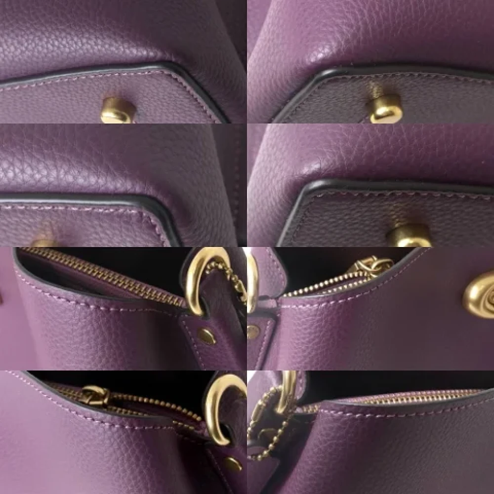 Coach Pre-owned Fabric handbags Purple Dames