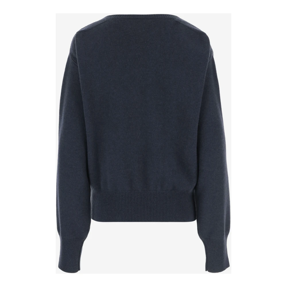 Sa Su Phi Navy Cashmere V-hals Trui Blue Dames