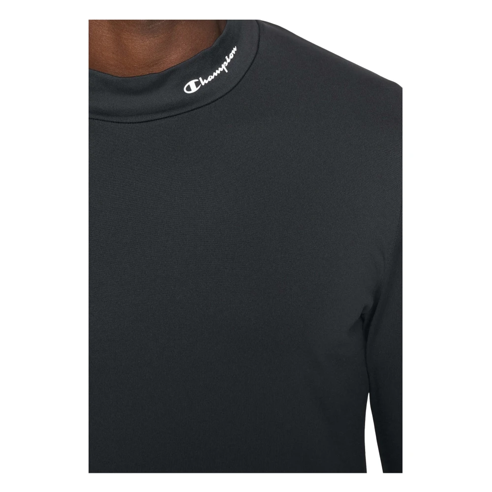 Champion Lange mouwen hoge hals T-shirt Lange mouwen T-shirt Black Heren