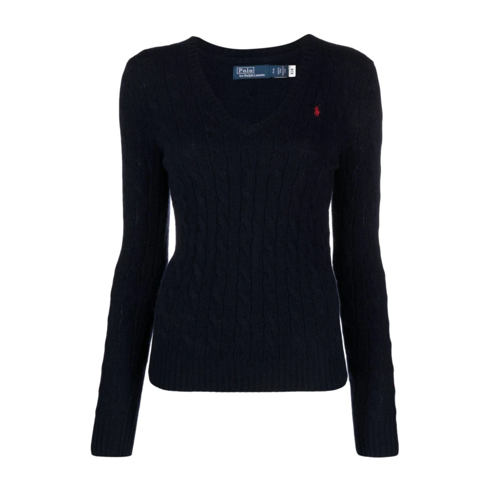 Ralph Lauren V-hals Knitwear Blue Dames