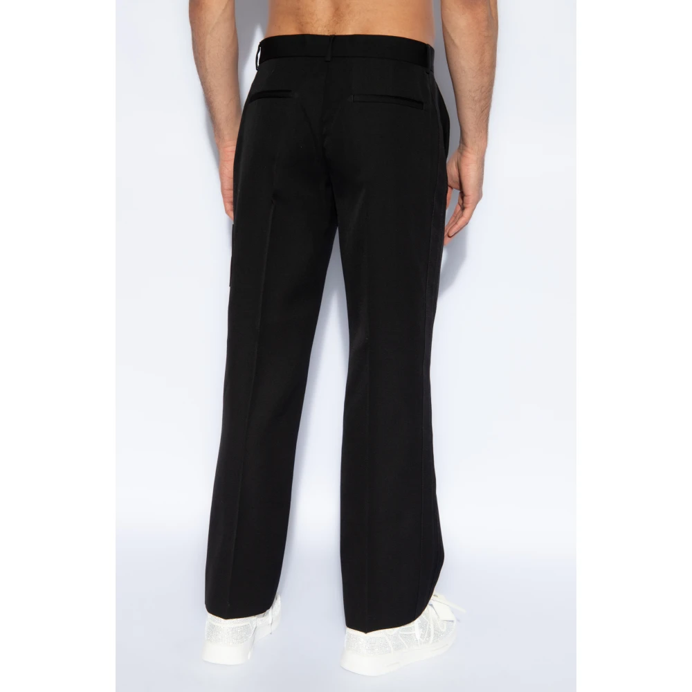 Off White Wollen plooirokbroek Black Heren