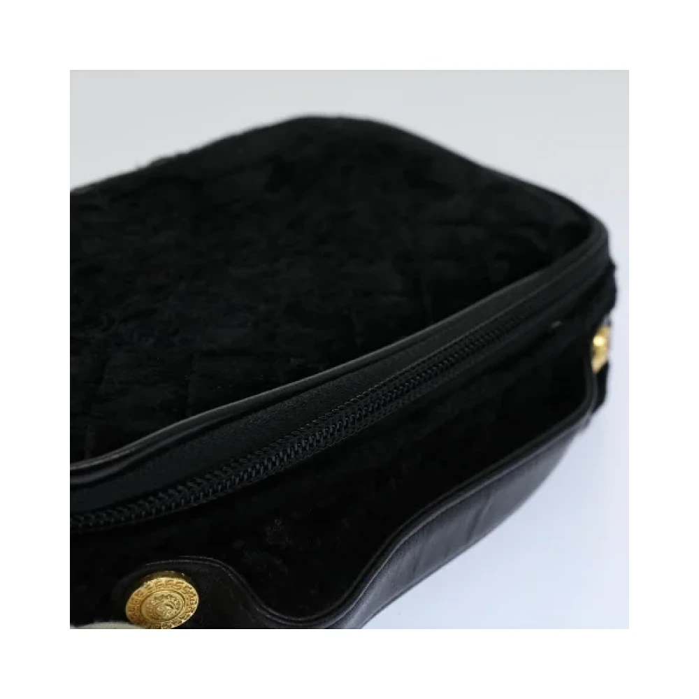 Versace Pre-owned Velvet handbags Black Dames