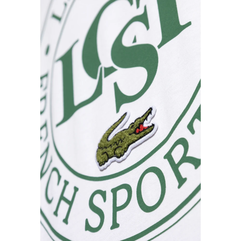 Lacoste Gedrukte top White Heren