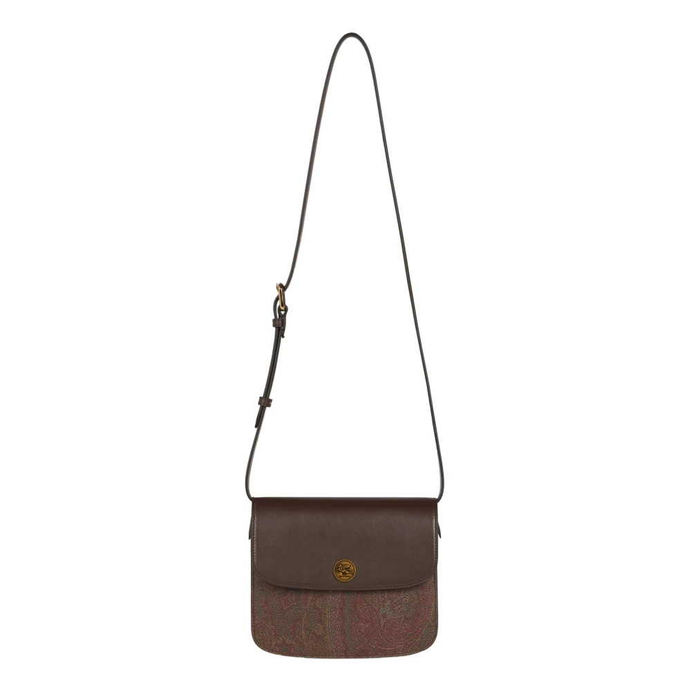 ETRO Kleine Essential Paisley Jacquard Schoudertas Brown Dames