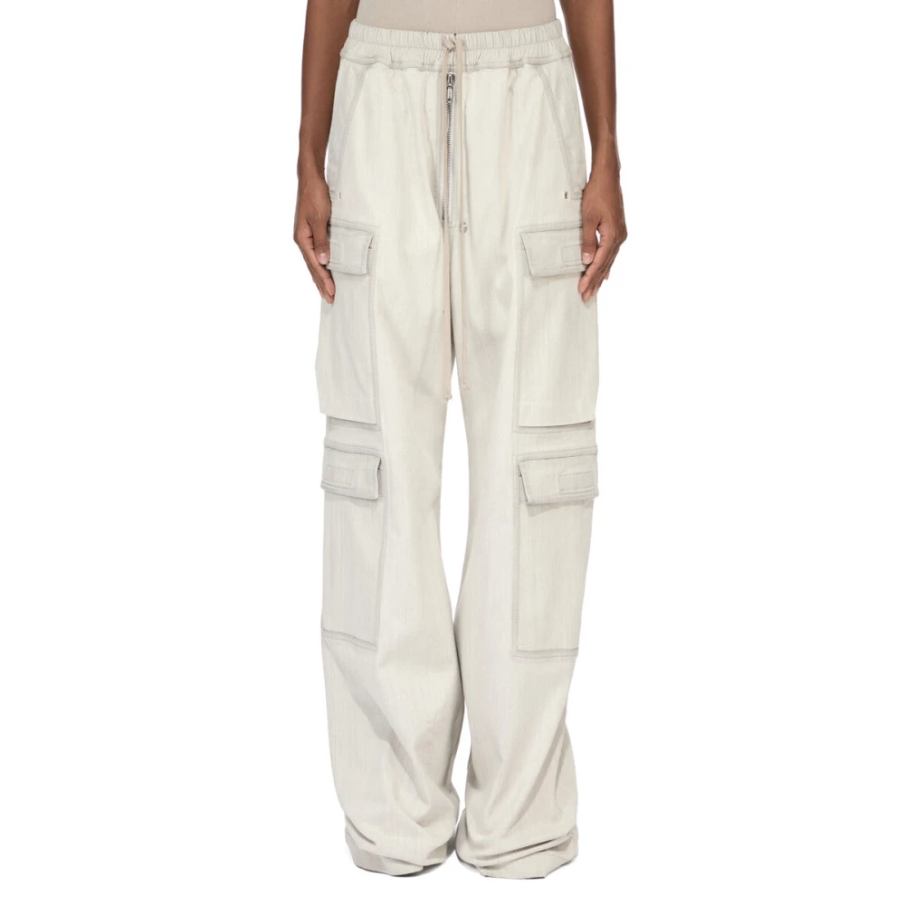 Rick Owens Women's White Wide Trousers