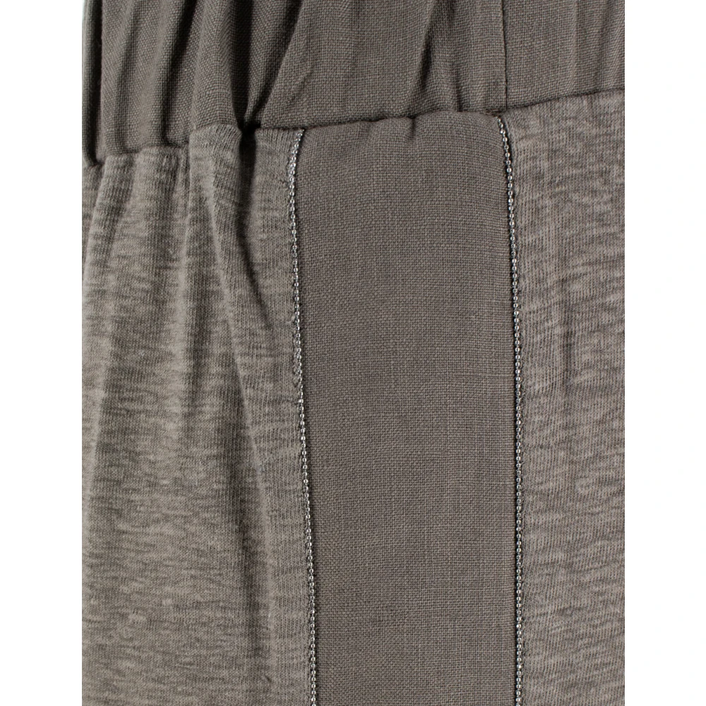 Le Tricot Perugia Straight Trousers Brown Dames