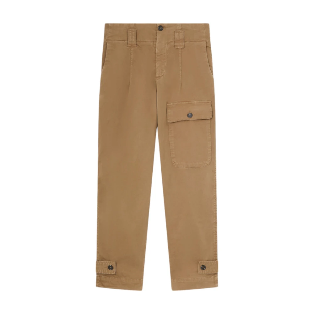 Pinko Cargo broek in stretch katoen satijn Brown Dames