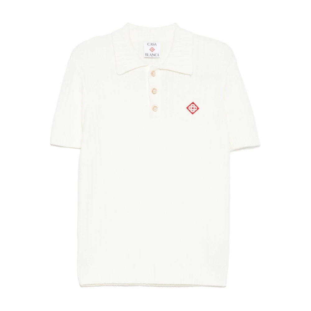 Casablanca Witte Polo Shirts en Polos White Heren
