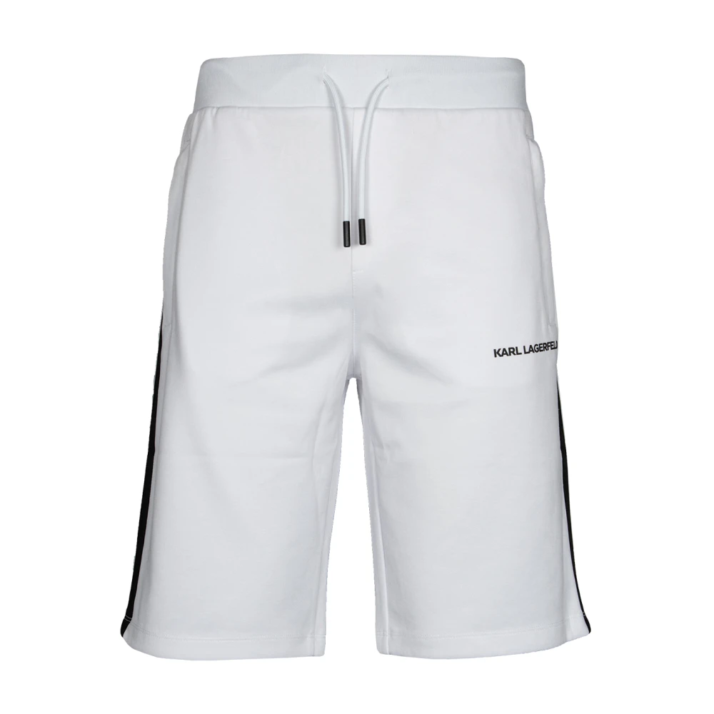 Karl Lagerfeld Witte Katoen Polyester Regular Fit Shorts White Heren