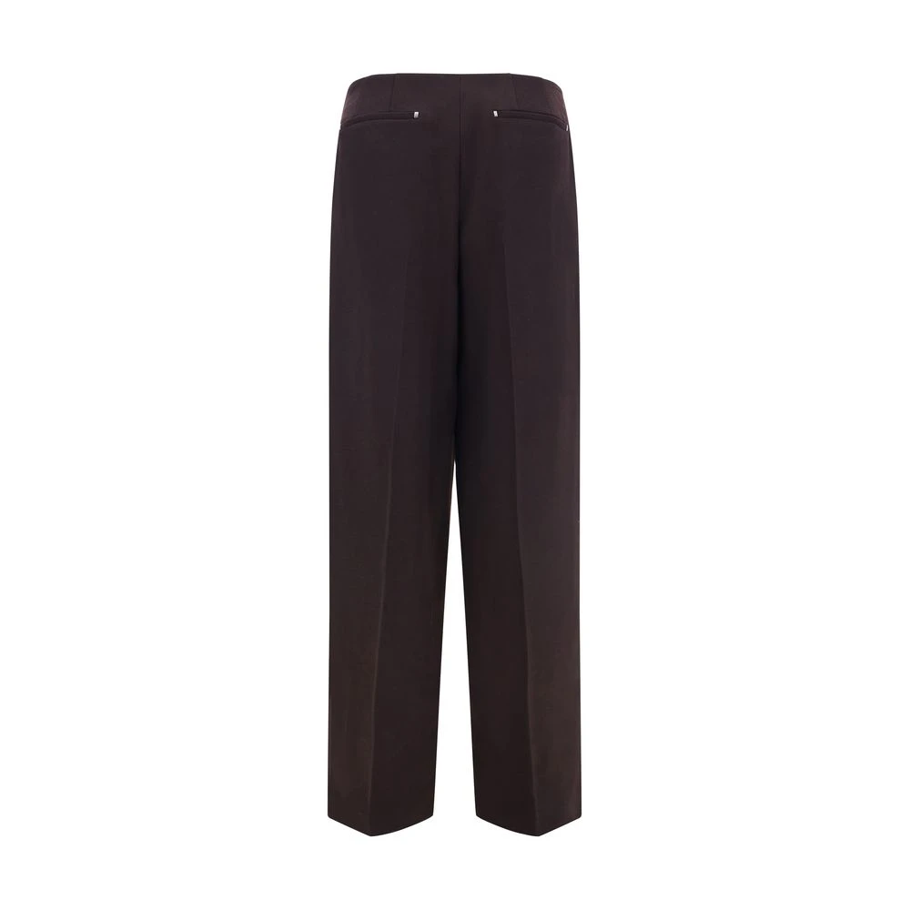 Fendi Wollen broek met knoopsluiting Purple Dames