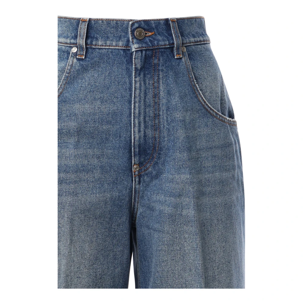 Stella Mccartney Gebleekte denim jeans met versleten effect Blue Dames
