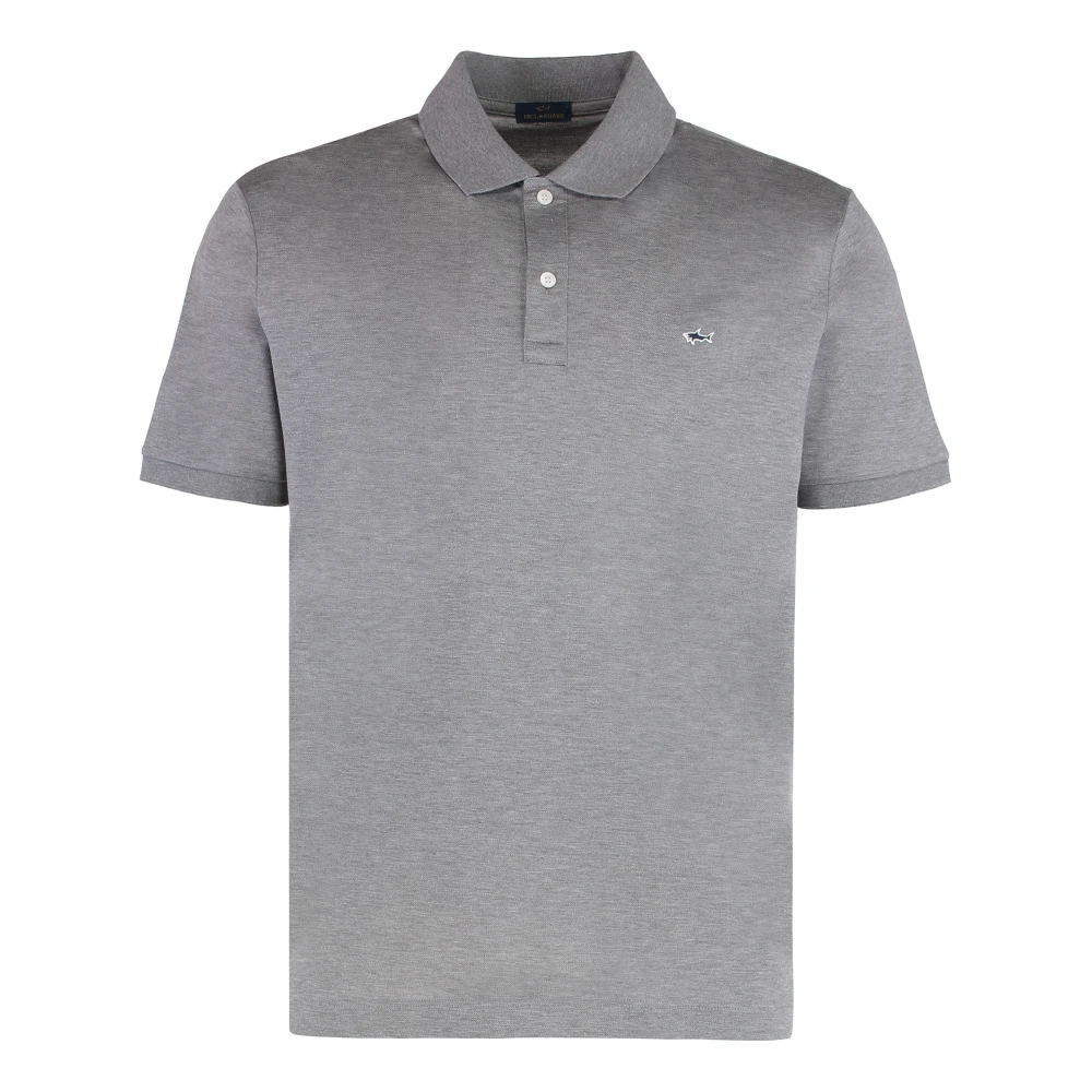 Paul & Shark Men's Gray Polo Shirts, 2XL, Cotton Piqué Polo Shirt