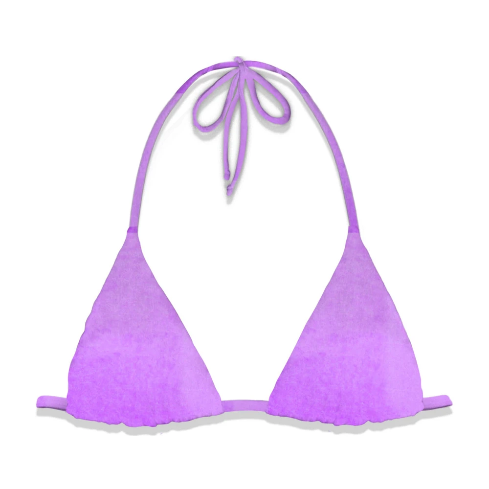 Saint Barth Velvet Triangle Top voor Vrouwen Purple Dames