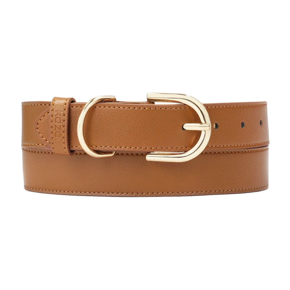 Kazar Smalle bruin gladleren riem Brown Dames